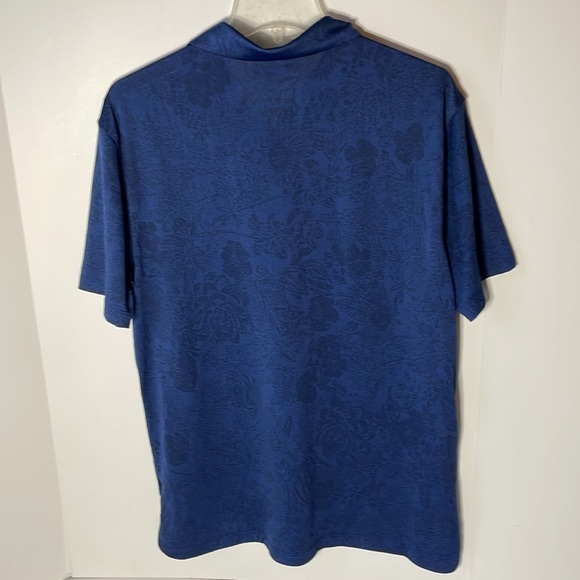 Nike Men's Medium Polo Dri-fit Breathable Blue Floral - Picture 4 of 7